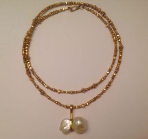 Bead Chain Sling Pearl 22k, 18k