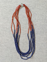 Lapis & Carnelian 'Bleed' Necklace