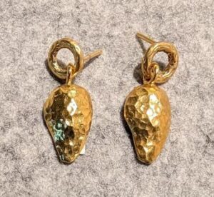 Hammered Vermeil Earrings