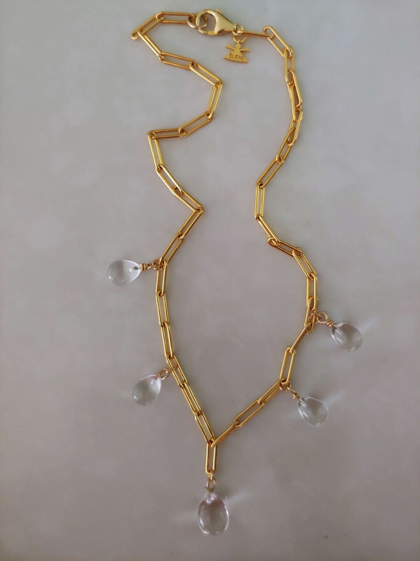 5 Crystal Necklace on GF Chain $415