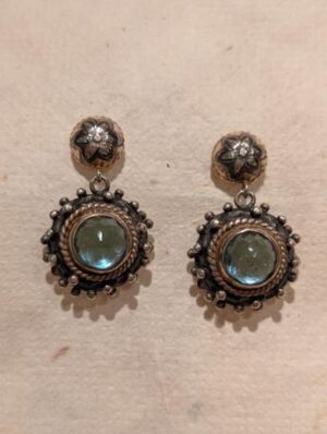 Greek style Aquamarine drop